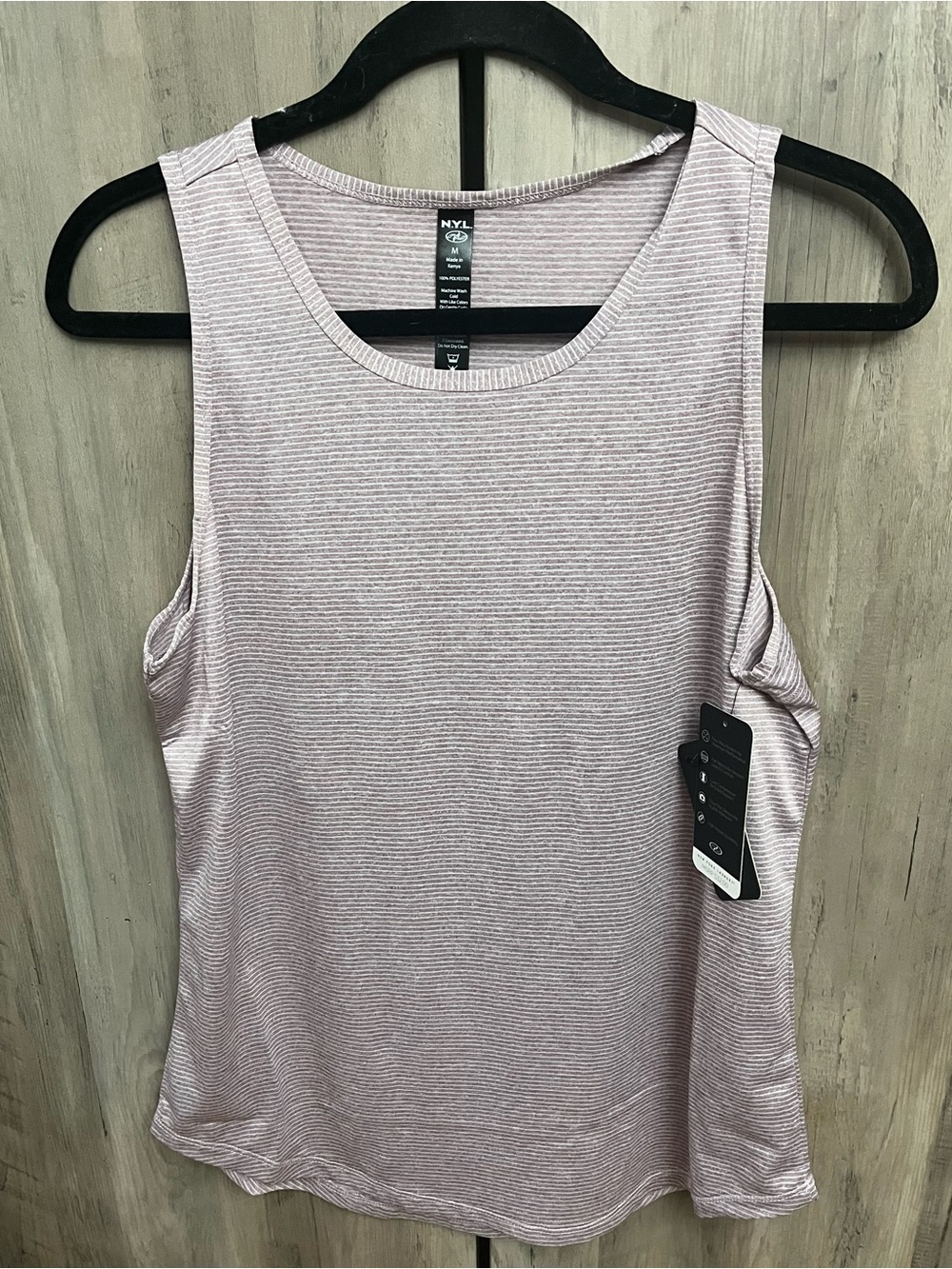 New York Laundry Lavender Striped Tank Top